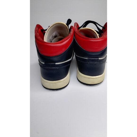 Size 9- Air Jordan 1 Mid Black Sail Gym Red W - Picture 5 of 7